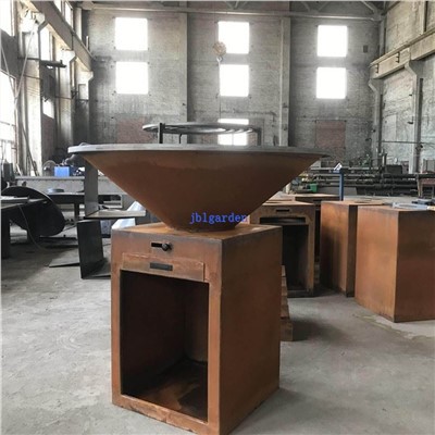 کورٹین اسٹیل کیمپنگ بی بی کیو فائر پٹ بی بی کیو گرل