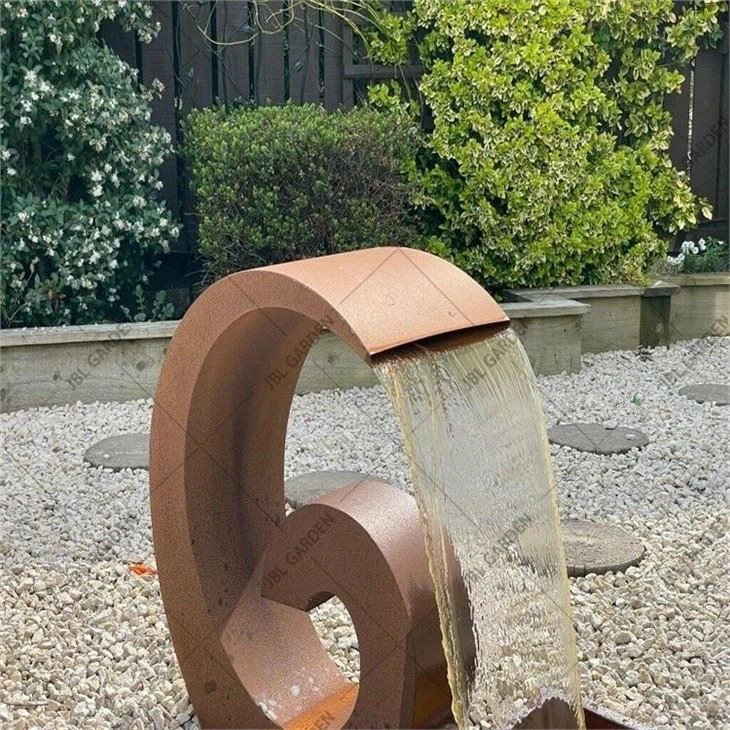 Square Corten Steel Water Features