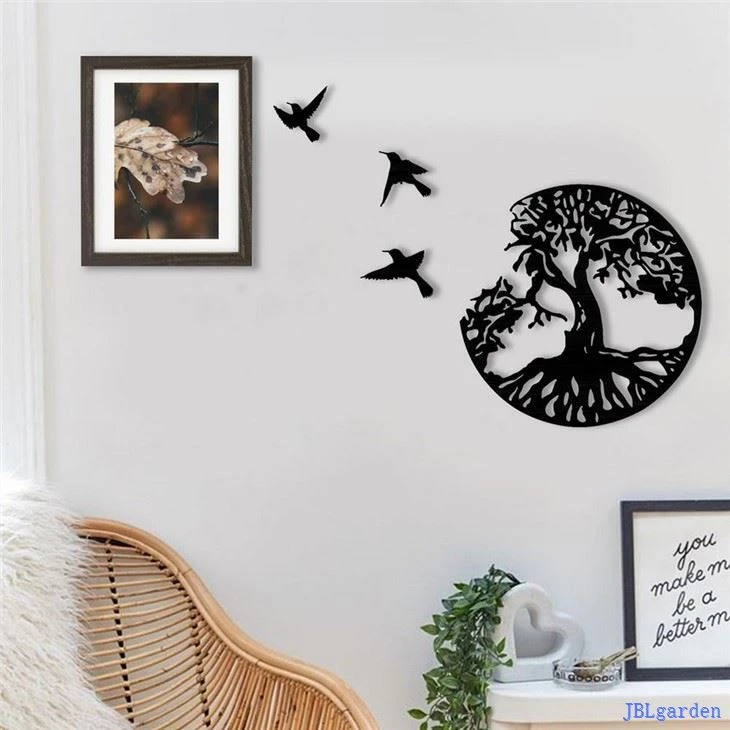 Family Tree With Birds Wall Plaque Art