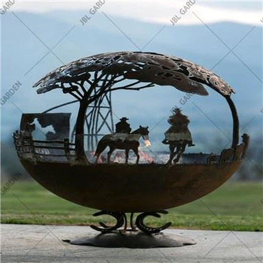 دھاتی فائر اسفیئر کاٹ دیں۔