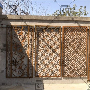 گارڈن پینلز کورٹین زنگ آلود اسکرینیں۔