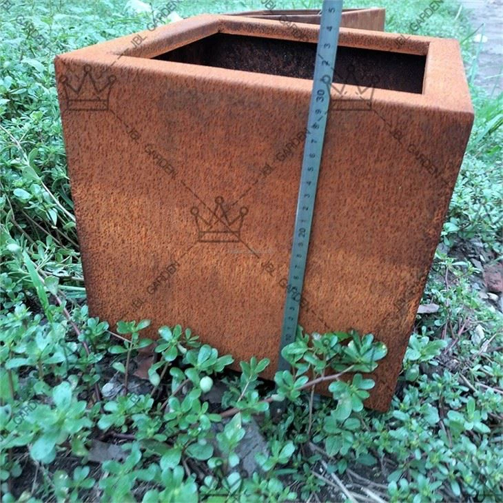 Square Metal Planter Box