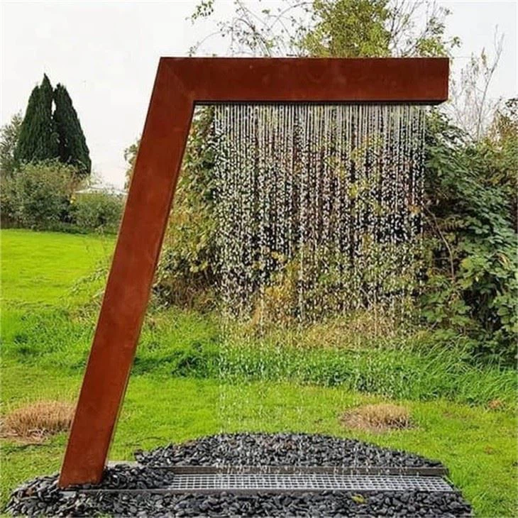 Vertical Corten Steel Water Wall