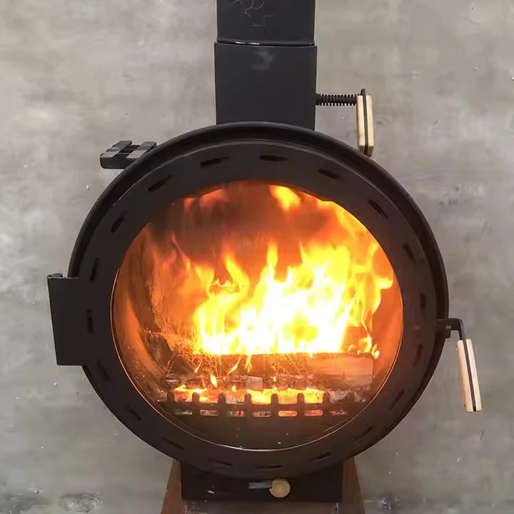 Black Hanging Round Fireplace