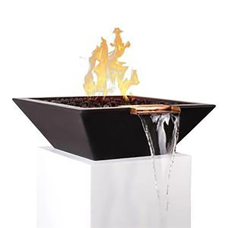 Black Fire Pit With Waterfall