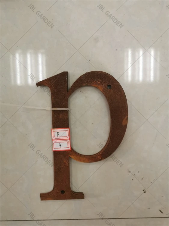 Customization Corten Steel (weathering Steel) Letter E factory
