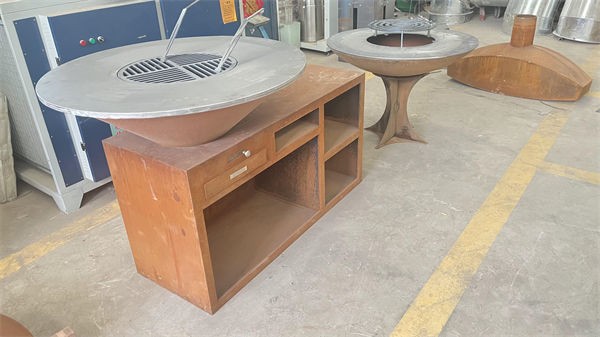 Outdoor Corten Steel BBQ Cooking price