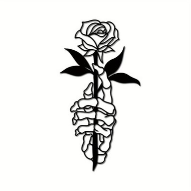 بلیک روز میٹل وال آرٹ ڈیکور