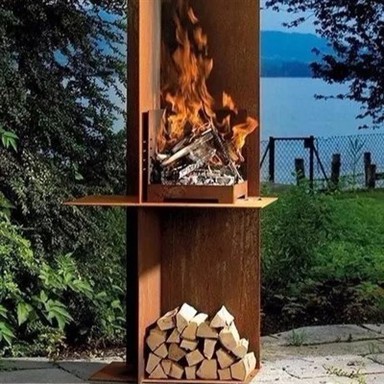 دھاتی زنگ آلود فائر پٹ