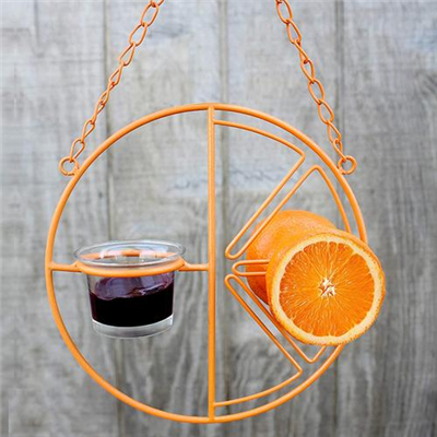 بالکونی کے لیے میٹل فیڈر لٹکا ہوا ہے۔