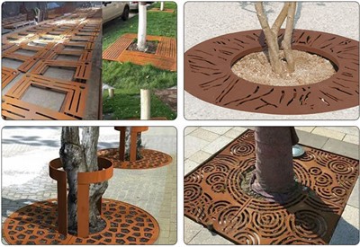 فٹ پاتھ کے لیے ٹری گریٹ سائز